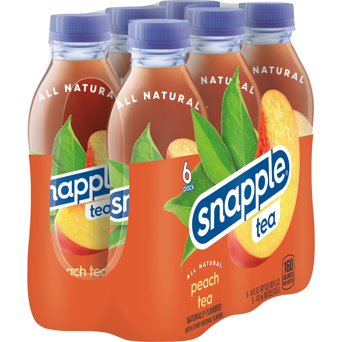 Snapple Zero Sugar Peach Tea, 16 fl oz recycled plastic bottle (Pack of 12) - Collins Global Snack Store