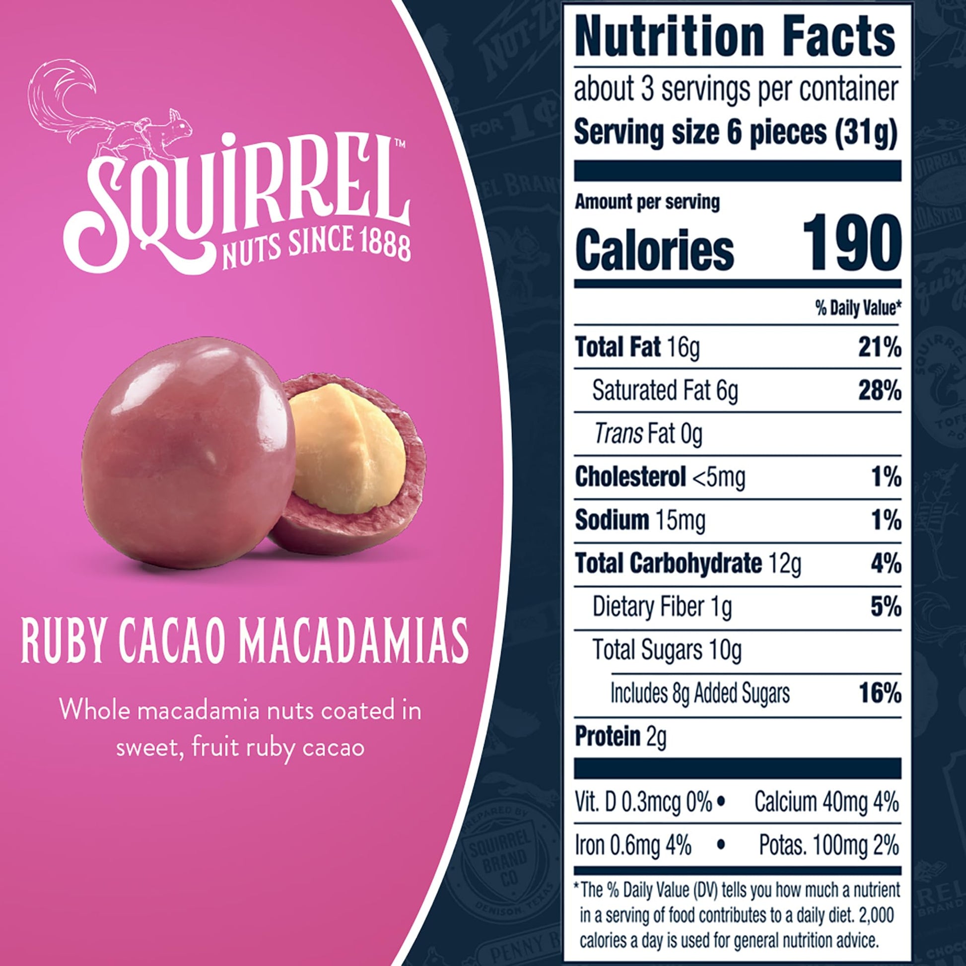 Squirrel Brand Sweet Brown Butter Cashews, 3.5 Ounces Resealable Bag, Gluten Free, Vegetarian - Collins Global Snack Store