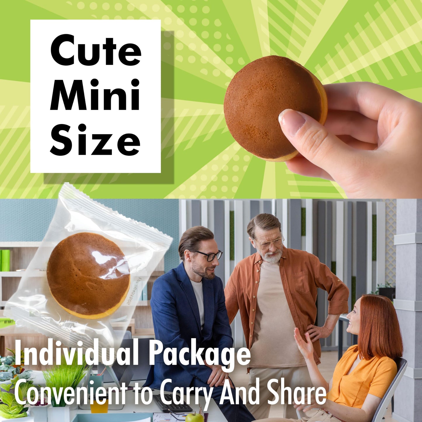 YAMASAN KYOTO UJI Dorayaki Japanese Red Bean Pancake, Traditional Japanese Wagashi Sweets, Cute Mini Size, Individually Wrapped, No Coloring, Made in Japan 184g/6.49oz - Collins Global Snack Store