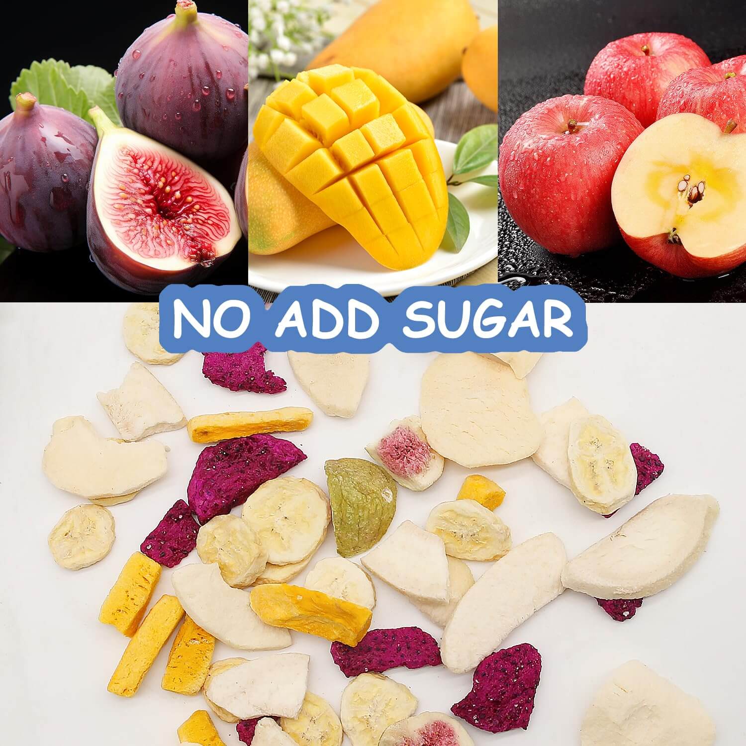 ONETANG Freeze-Dried Mixed Fruit, 12 Pack Single-Serve Pack, Non GMO, Kosher, No Add Sugar, Gluten free, Vegan, Holiday Gifts, Healthy Snack 0.35 Ounce - Collins Global Snack Store