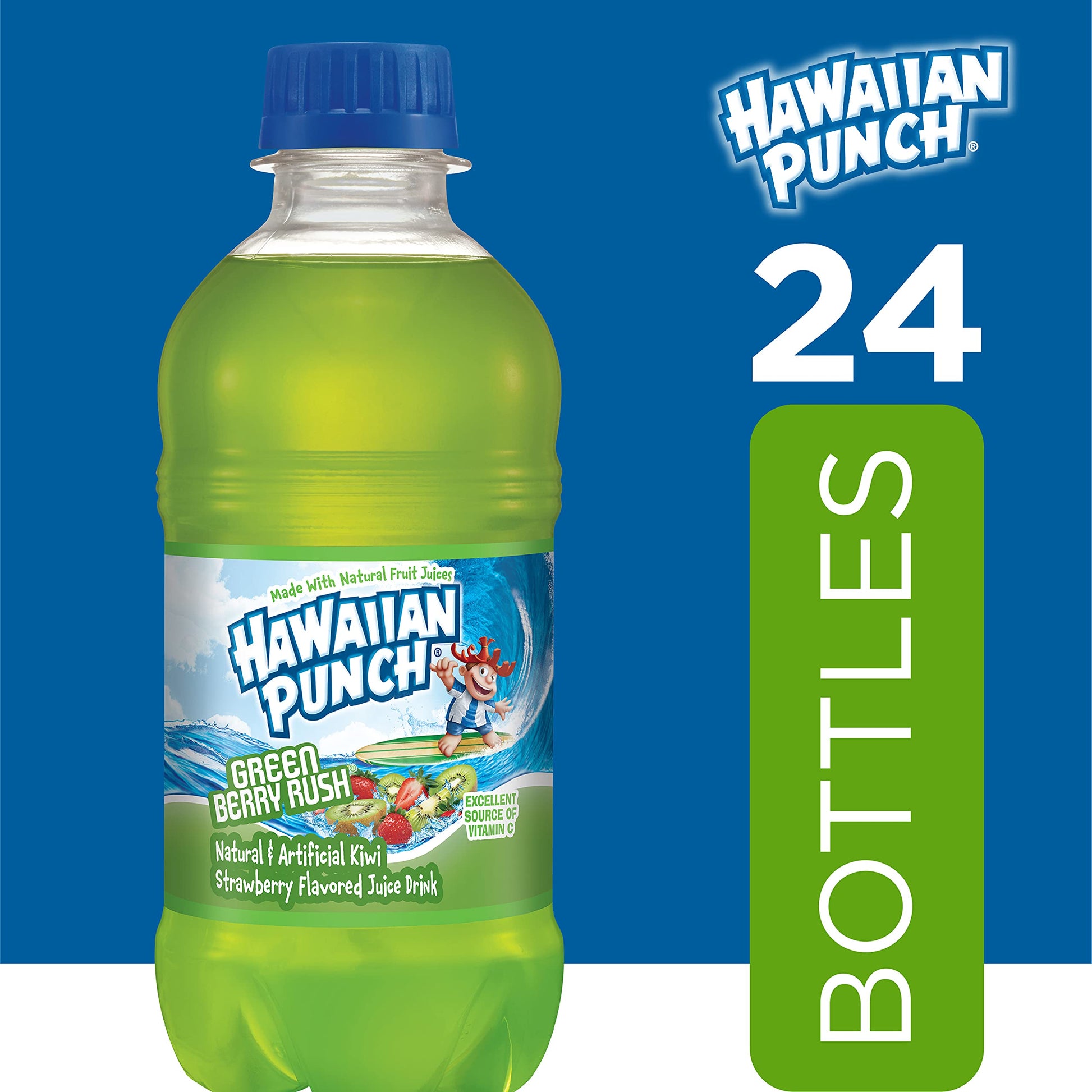 Hawaiian Punch Fruit Juicy Red Fruit Juice Drink, 10 Fl Oz Bottles, 24 Count (4 Packs Of 6), Ready-to-drink, On-the-go, Caffeine-free, Carbonation-free, Gluten-free, Excellent Source Of Vitamin C - Collins Global Snack Store