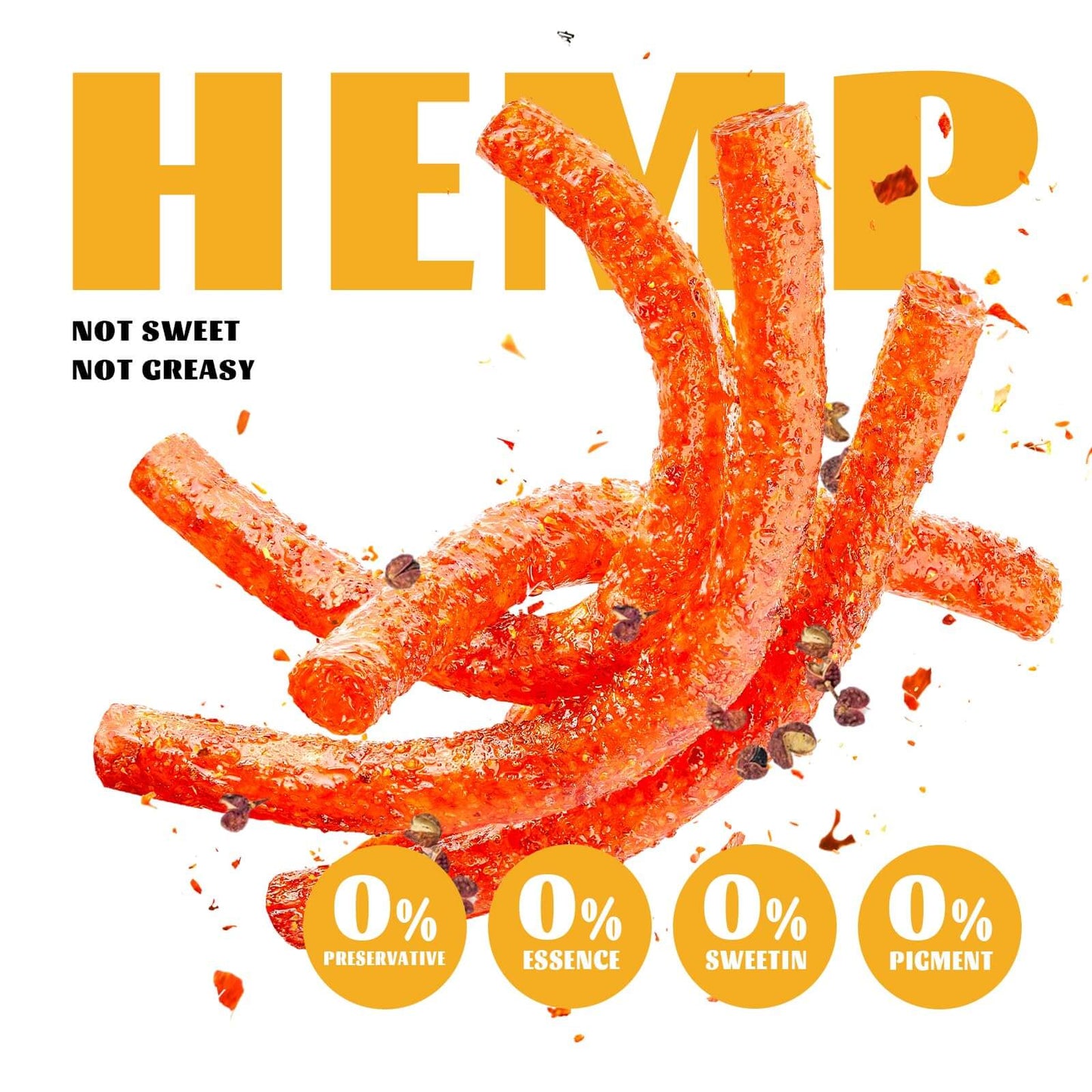 Spicy Strips - Spicy Gluten Latiao, Chinese Special Casual Snack Food, Made From Wheat/Chili/Spice, Low Sugar and Low Calories, Best Vegan, 78g (Pack of 2) - Collins Global Snack Store