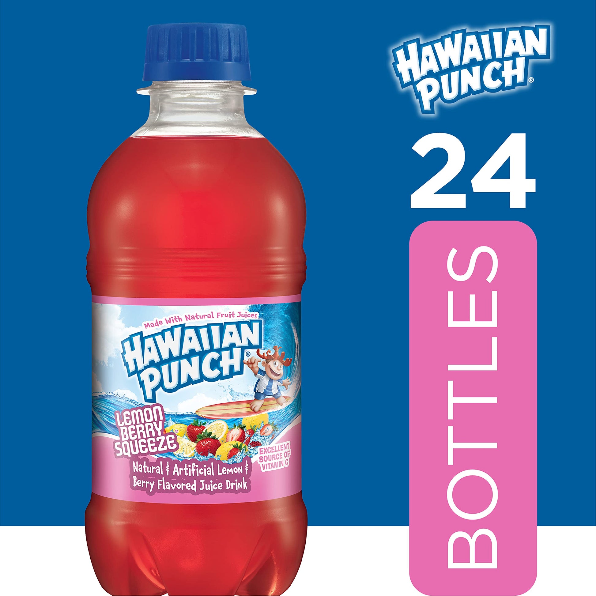 Hawaiian Punch Fruit Juicy Red Fruit Juice Drink, 10 Fl Oz Bottles, 24 Count (4 Packs Of 6), Ready-to-drink, On-the-go, Caffeine-free, Carbonation-free, Gluten-free, Excellent Source Of Vitamin C - Collins Global Snack Store