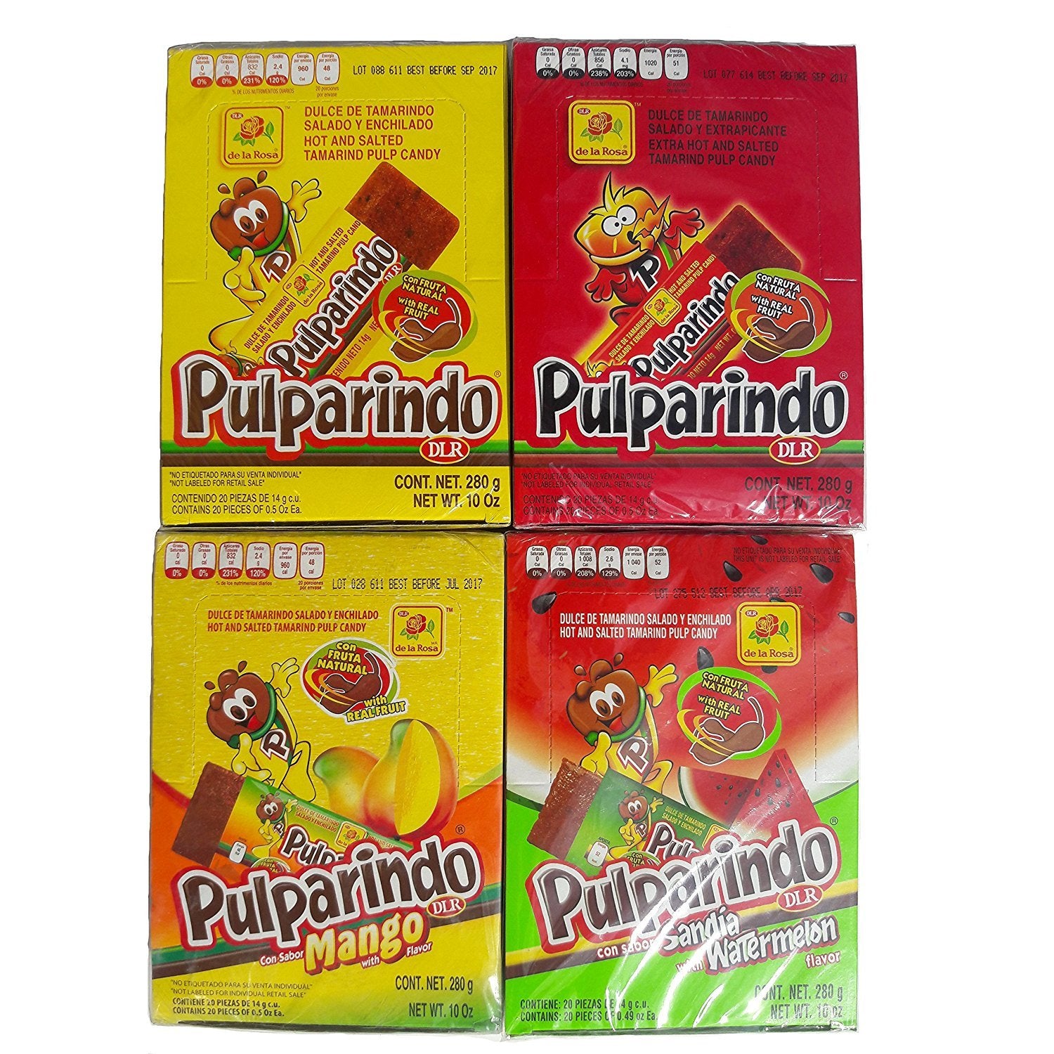 Pulparindo Mexican Candy Variety Bundle - 4 Flavors