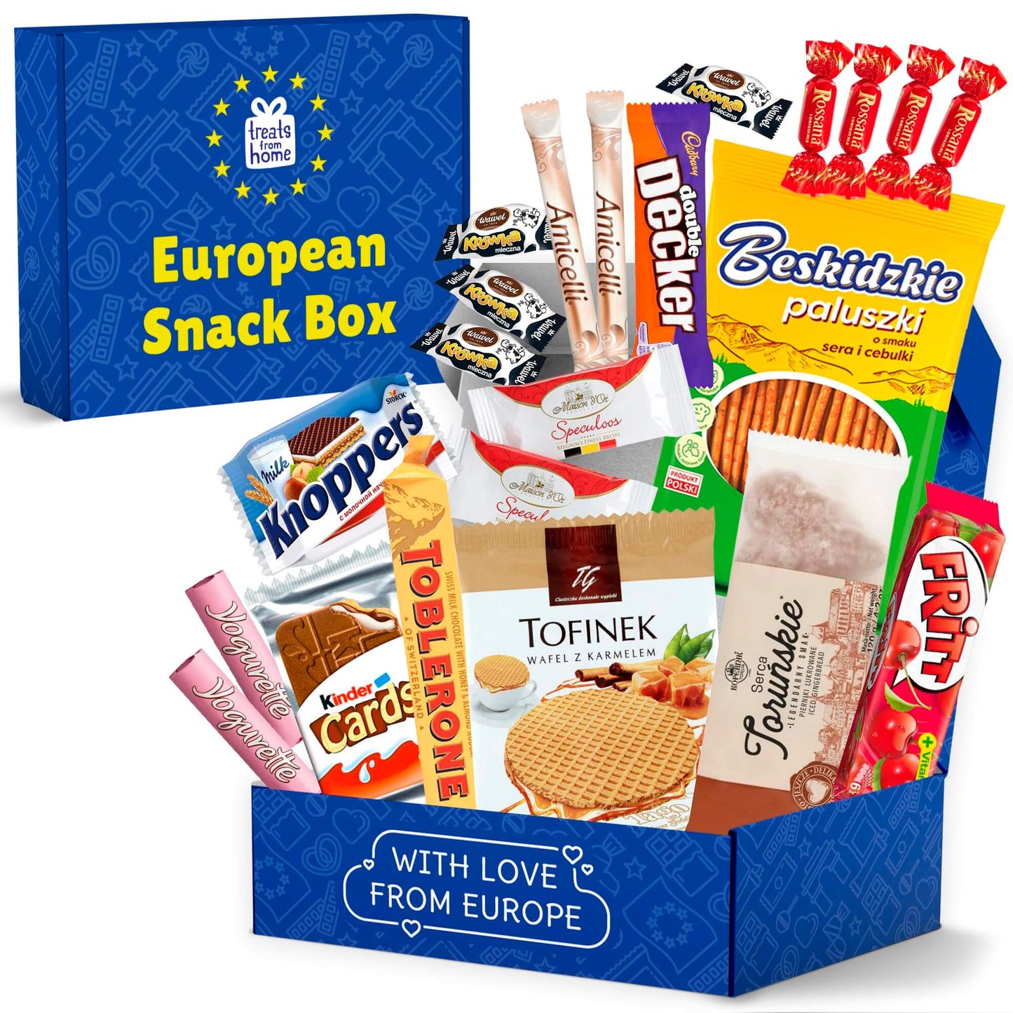 European Snack Box – 22 Authentic Snacks from Italy, Germany, Poland, Netherlands, Belgium, Switzerland, UK, Curated International Treats for a Delicious Taste Adventure - Collins Global Snack Store