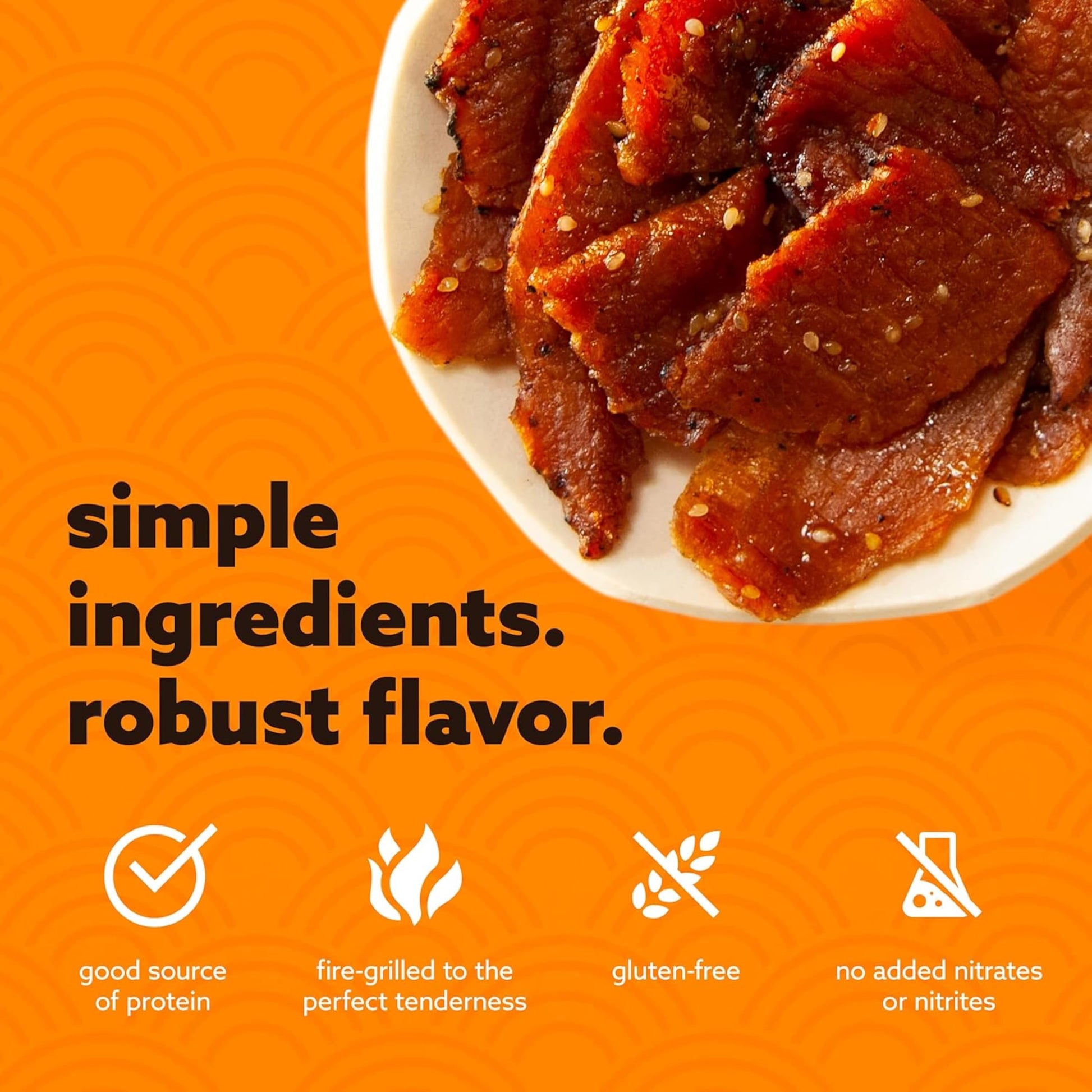 Golden Island Pork Jerky Korean BBQ Flavored, Specialty Meat Snack, Gluten Free with Korean Barbecue Seasoning, Bite Sized Sweet and Savory Protein Snack, 7g of Protein Per Serving, 9 Oz (2 Pack) - Collins Global Snack Store