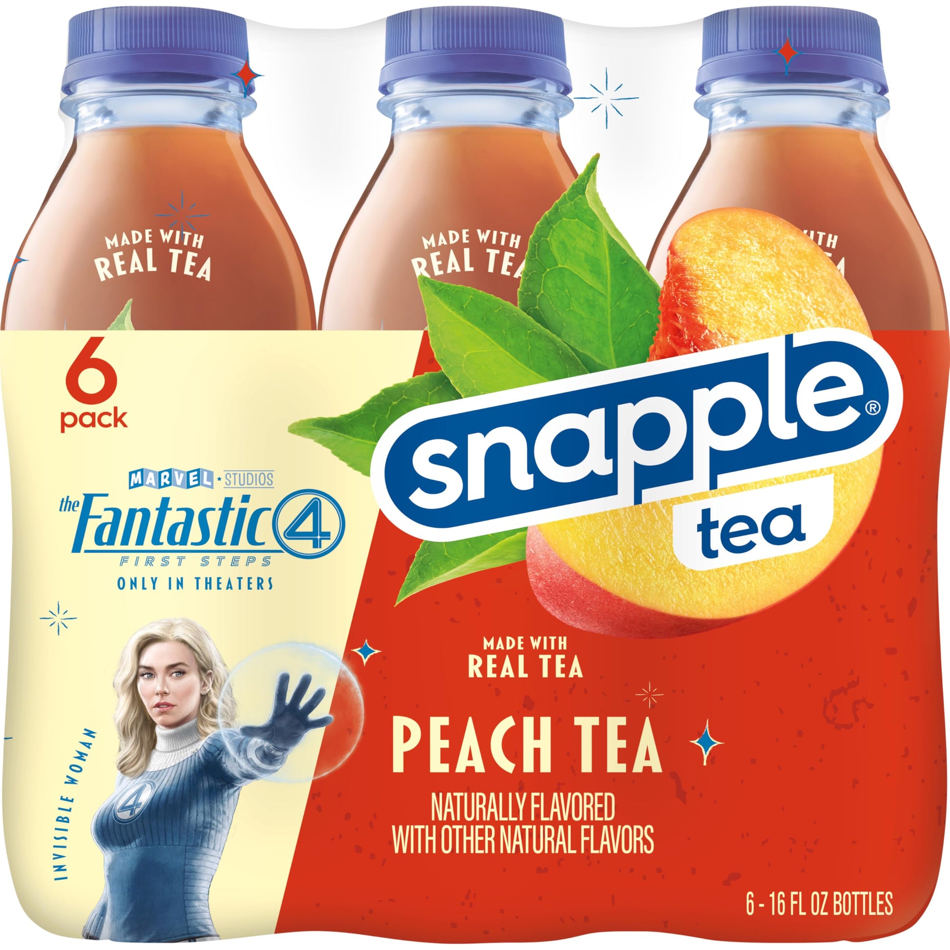 Snapple Zero Sugar Peach Tea, 16 fl oz recycled plastic bottle (Pack of 12) - Collins Global Snack Store