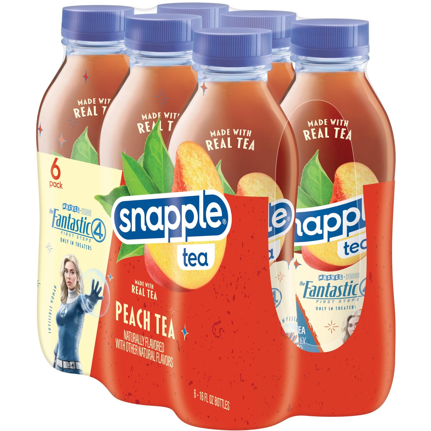Snapple Zero Sugar Peach Tea, 16 fl oz recycled plastic bottle (Pack of 12) - Collins Global Snack Store