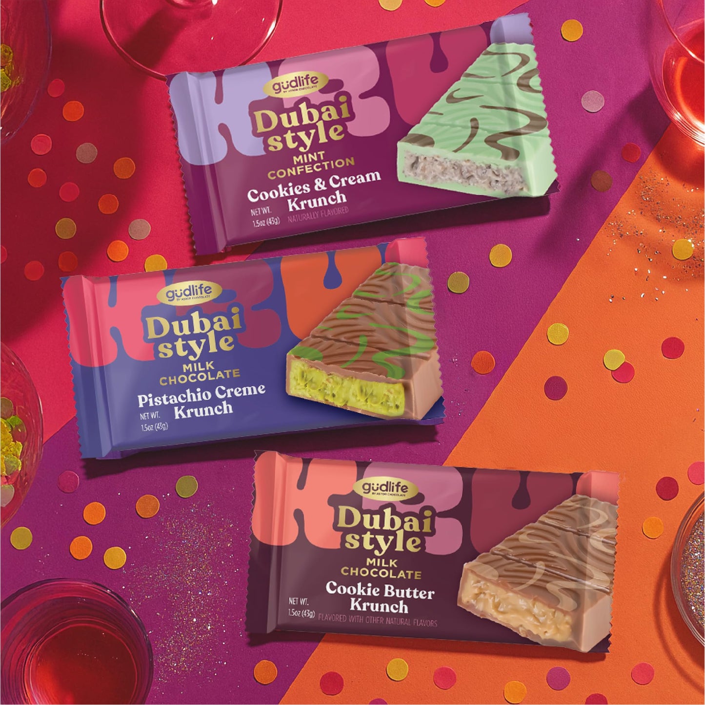 Dubai Chocolate Bars by Gudlife - Premium Gourmet Chocolate Gift Set