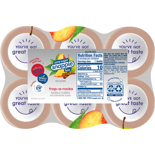 Trending: Snapple Zero Sugar Peach Tea - 16 fl oz Bottle