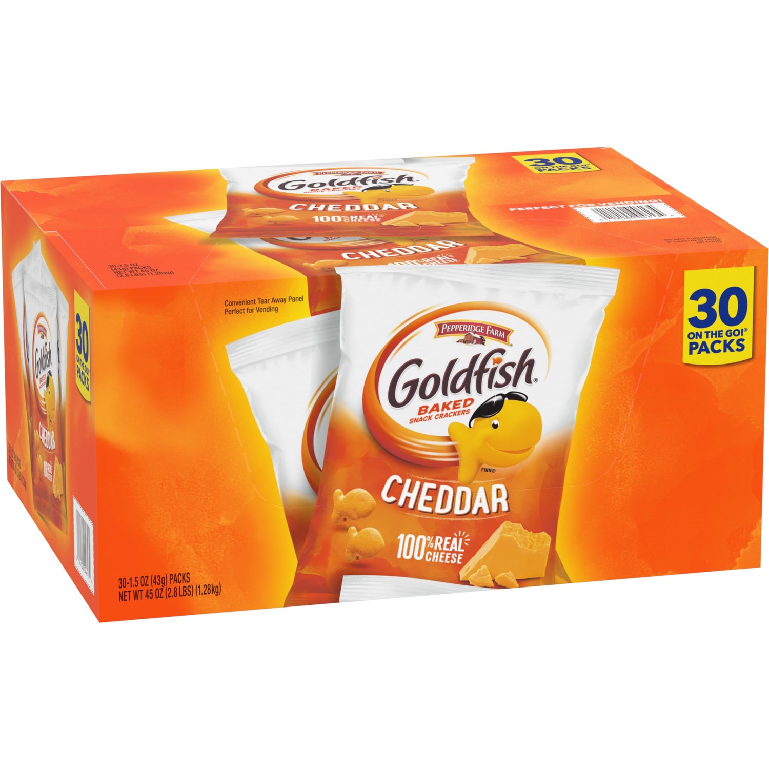 Goldfish Crackers Big Smiles Variety Pack | Cheddar, Colors &amp; Pretzels | 30 Snack Packs