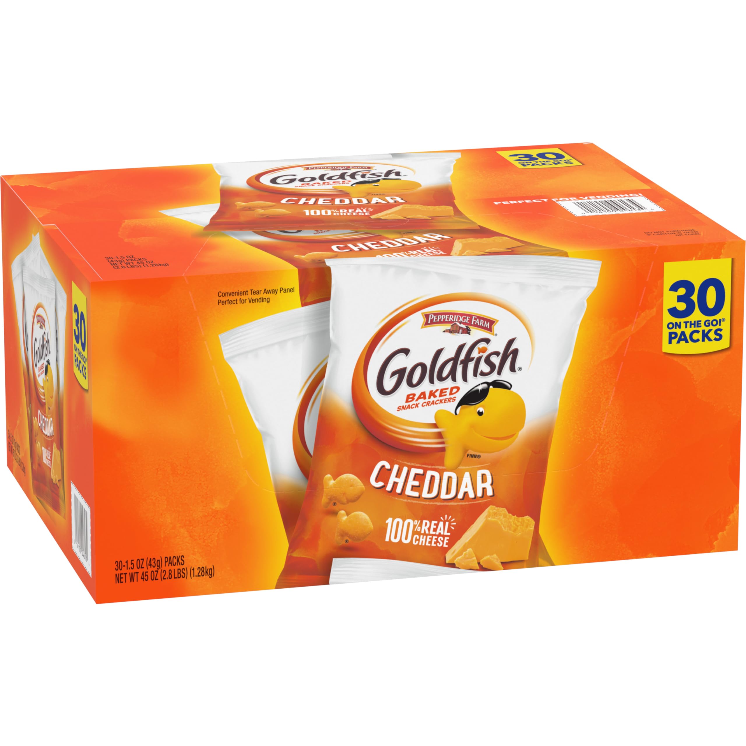 Goldfish Crackers Big Smiles Variety Pack | Cheddar, Colors &amp; Pretzels | 30 Snack Packs