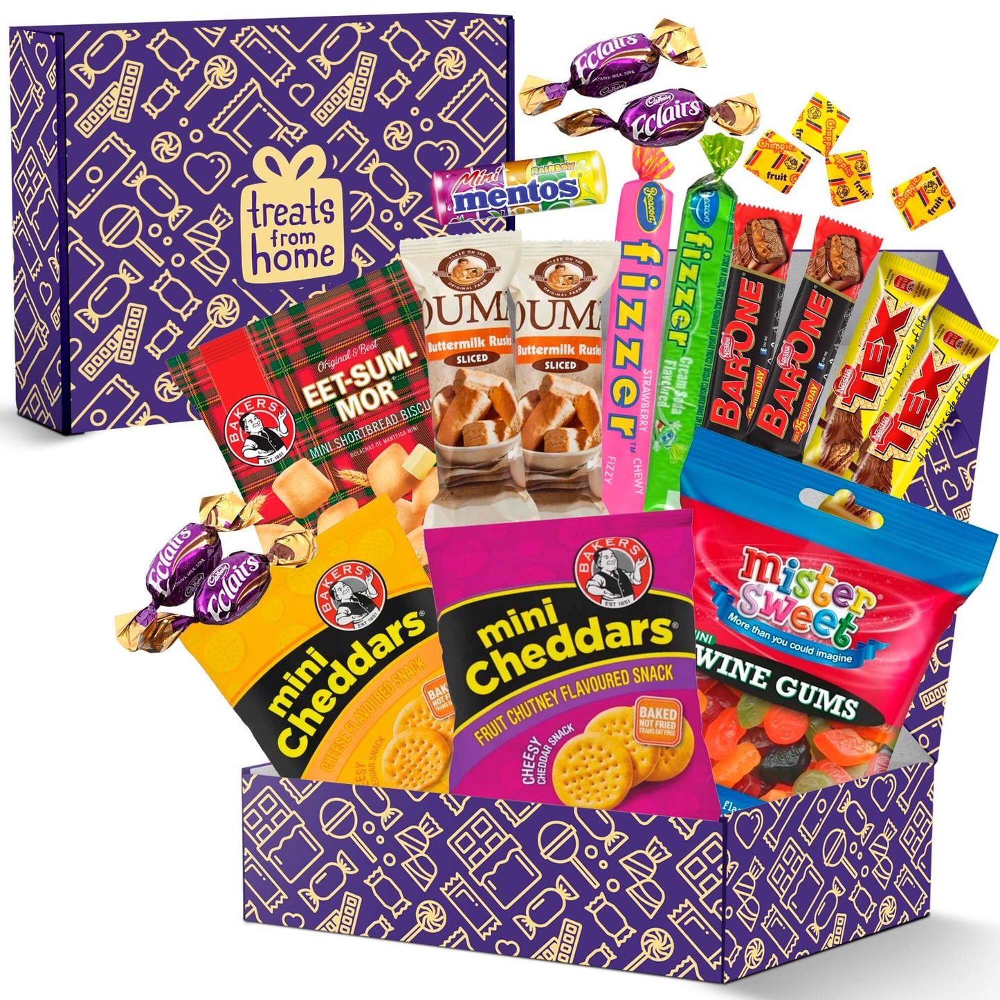 Treats from Home South African Snacks Food Box | Authentic African Candies, Chocolate Bars, & Treats | Perfect Christmas Gifts Includes Ouma Rusks, Smarties, & More | Best South African Products Care Package for Gifting & Sharing - 36 Units - Collins Global Snack Store