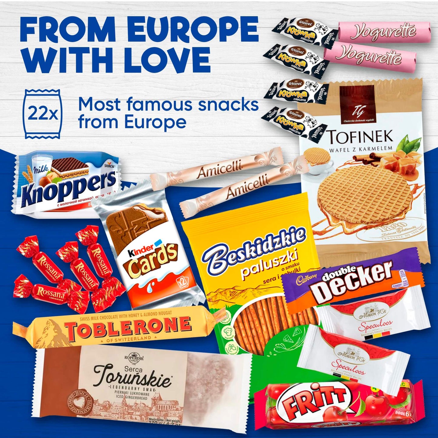 European Snack Box – 22 Authentic Snacks from Italy, Germany, Poland, Netherlands, Belgium, Switzerland, UK, Curated International Treats for a Delicious Taste Adventure - Collins Global Snack Store