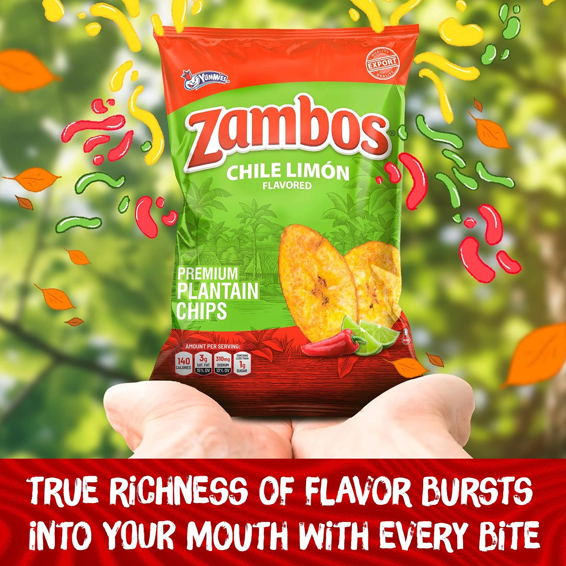 Zambos Plantain Chips Chile Limon (Pack of 1) - Collins Global Snack Store