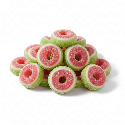 Albanese Watermelon Rings 8 oz – Soft &amp; Chewy Watermelon Gummy Candy