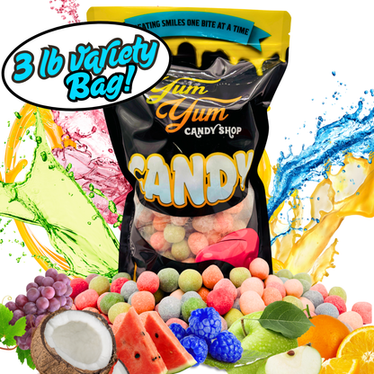 Extreme Sour Balls Candy – Cherry, Green Apple, Blue Raspberry | Yum Yum Candy Shop