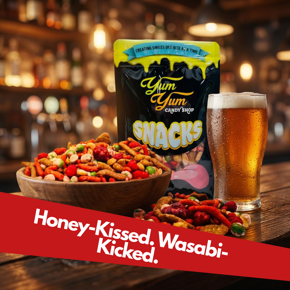 Hot Honey Snack Mix – Sweet &amp; Spicy Pub Blend