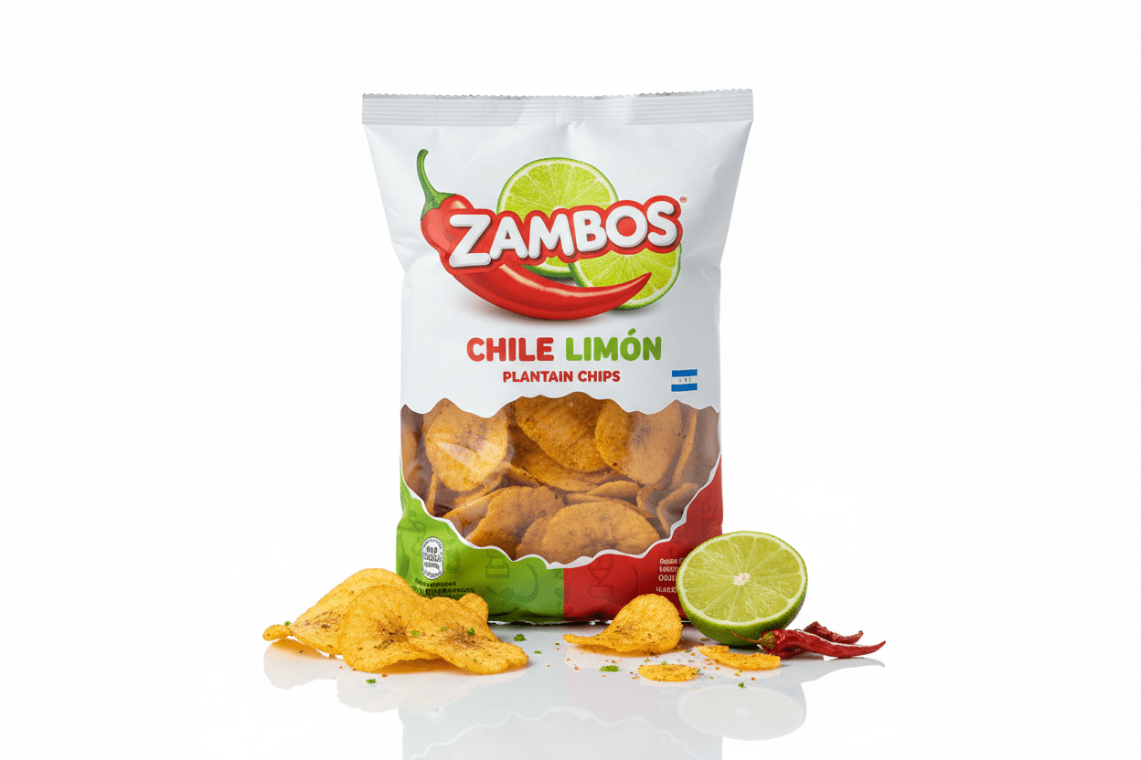 Viral TikTok Zambos Plantain Chips - Chile Limón, Original & Salsa Verde | Premium Central American Snack (5.29 oz)
