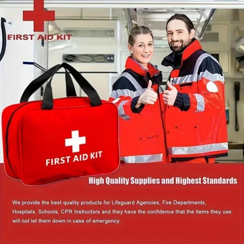 173-Piece Large First Aid Kit – Portable Bag for Outdoor Hunting &amp; Hiking