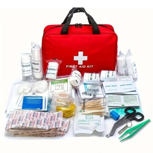 173-Piece Large First Aid Kit – Portable Bag for Outdoor Hunting &amp; Hiking