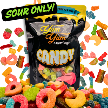 Ultimate Sour Only Pick N Mix Gummy Candy – Chewy Variety Mix of Gummies | Yum Yum Candy Shop