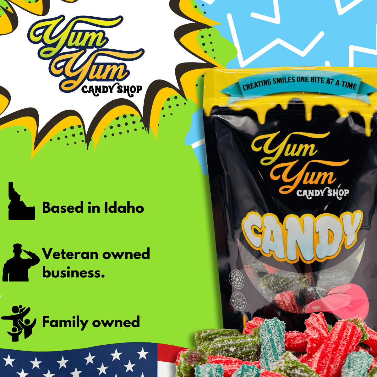Fruit Filled Sour Licorice Twists – Watermelon, Strawberry &amp; Blue Raspberry | Yum Yum Candy Shop